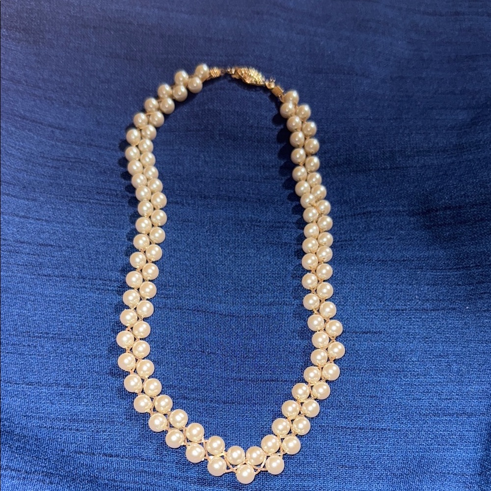 Avon Cream Double-Strand Pearl Necklace